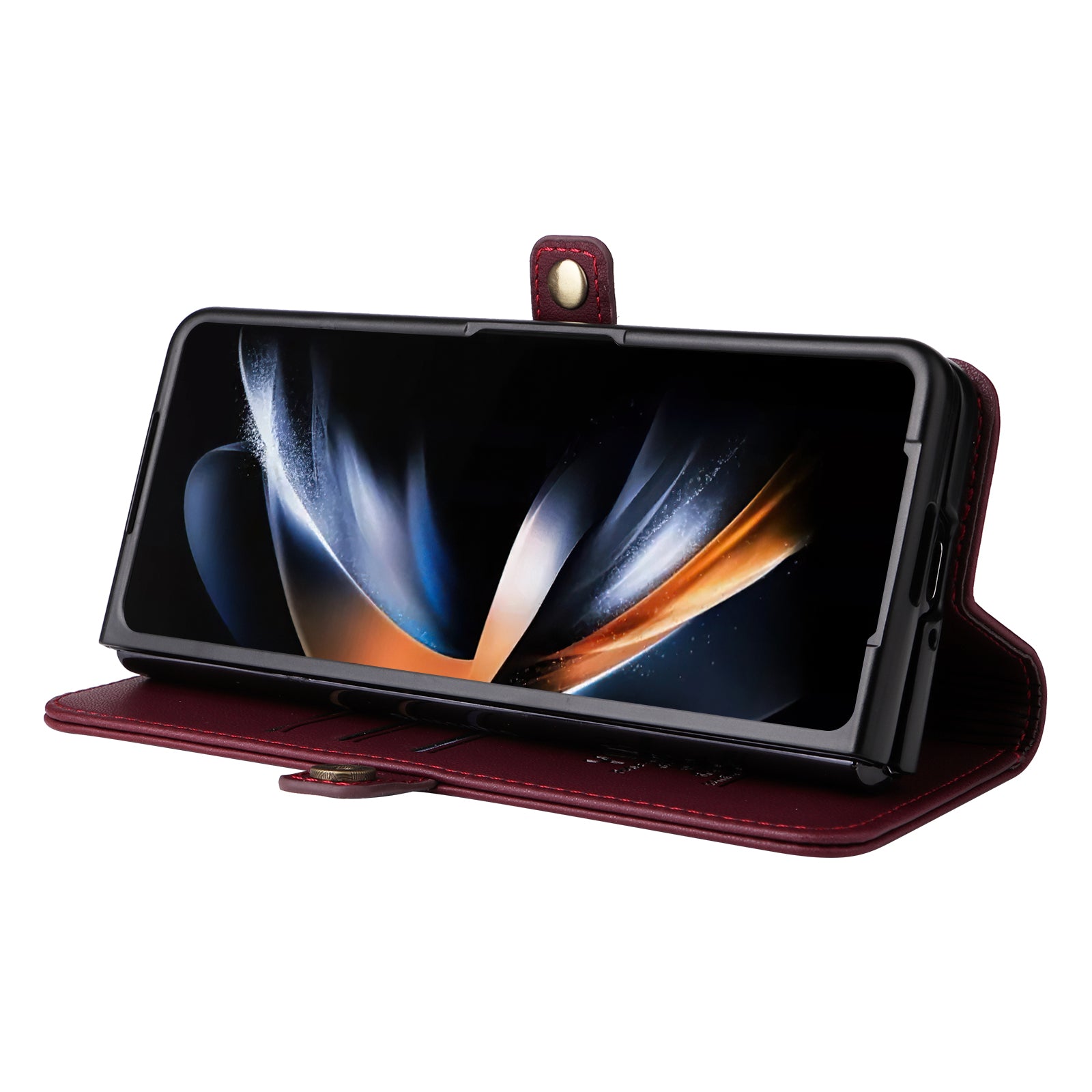 YIKATU YK- 001 for Samsung Galaxy Z Fold6 5G Case PU Leather Strong Magnetic Flip hone Cover - Wine Red YIKATU YK- 001 for Samsung Galaxy Z Fold6 5G Case PU Leather Strong Magnetic Flip hone Cover - Wine Red